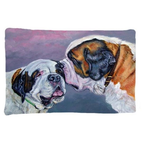 Carolines Treasures Carolines Treasures 7332PILLOWCASE Saint Bernard Whisperear Fabric Standard Pillowcase 7332PILLOWCASE - main